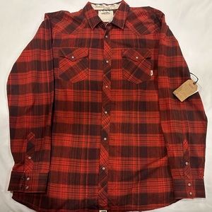 Vans Men’s Button Down Plaid Shirt